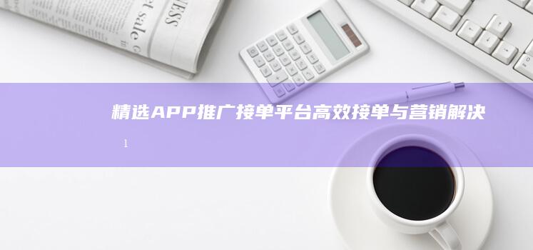 精选APP推广接单平台：高效接单与营销解决方案